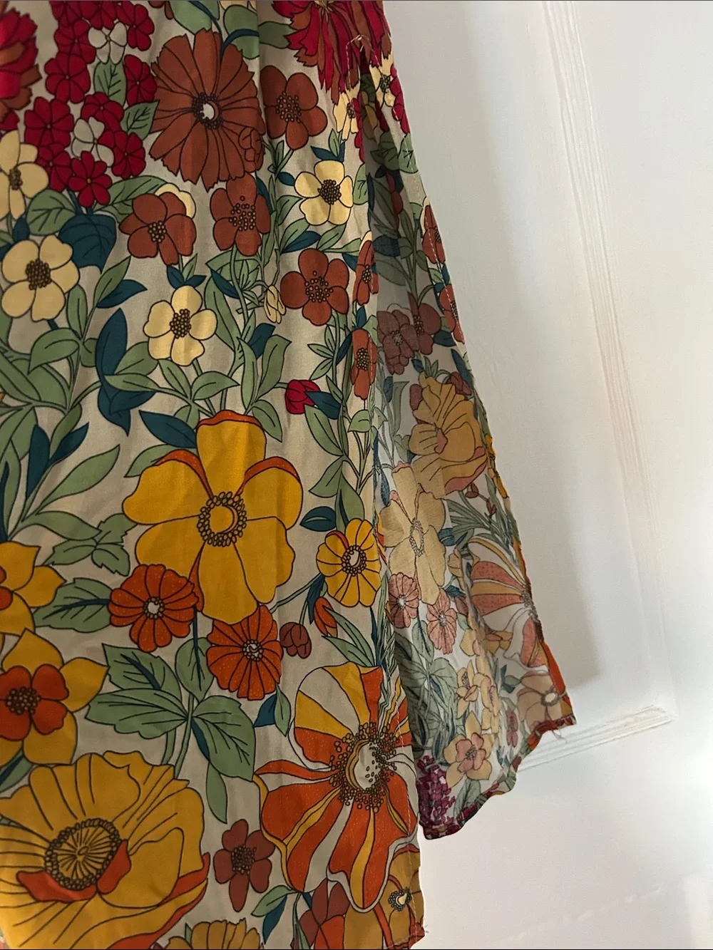 NATURAL LIFE Retro Floral Maxi Skirt in Red, Yellow & Green - Picture 6 of 12